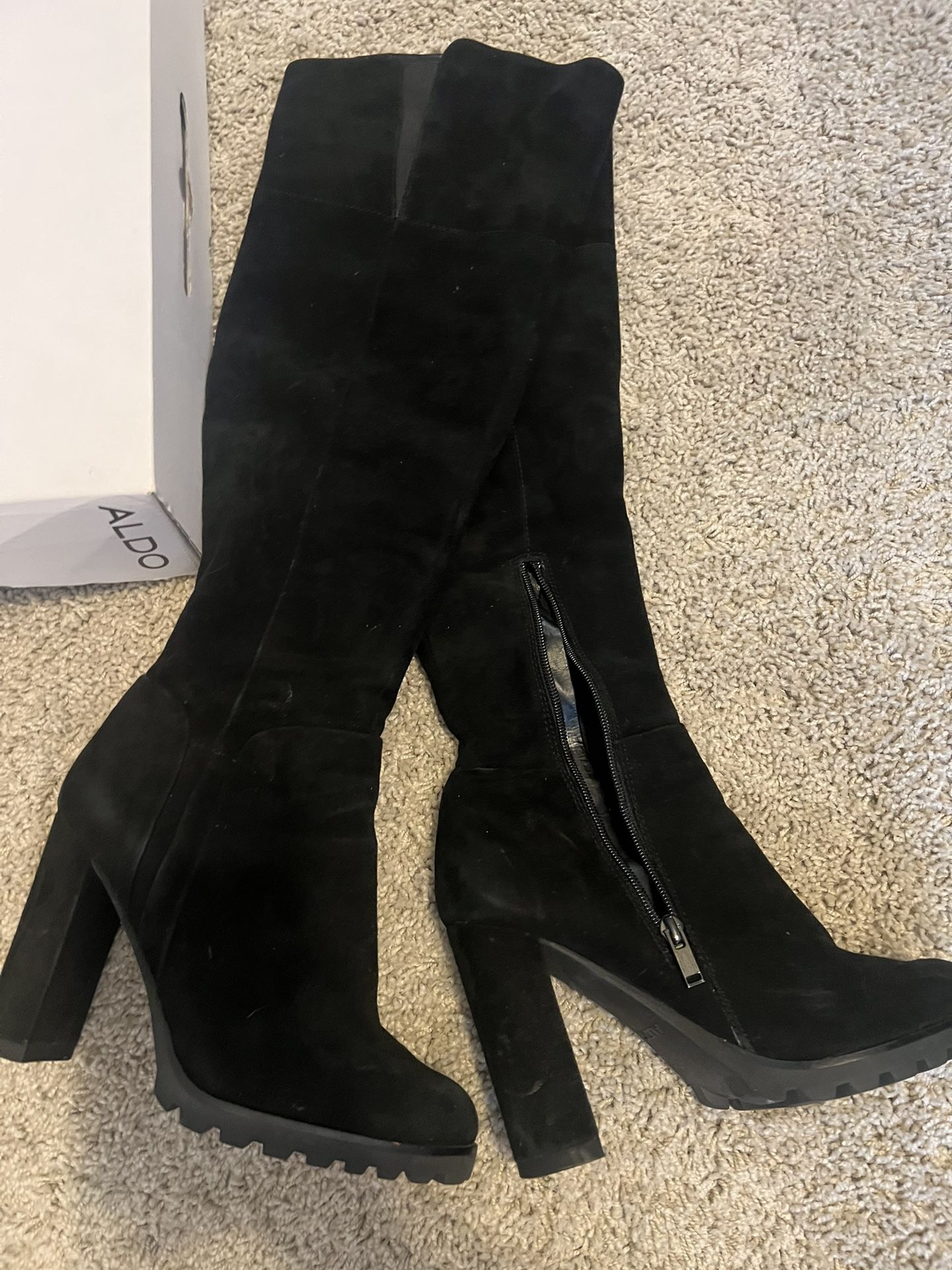 Aldo Black Suede Boots