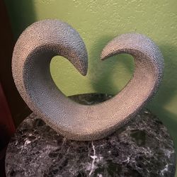 Metal Silver Heart  house decor 