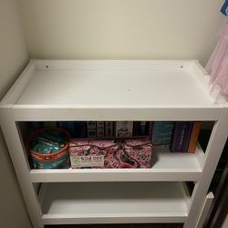 Ikea shelving, changing table
