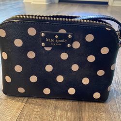 Kate Spade Black/Biege Polka Dot Leather Purse