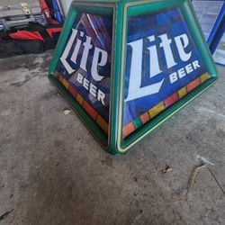 Vintage 1990's Miller Lite Beer Pool Table Game Room Bar Light