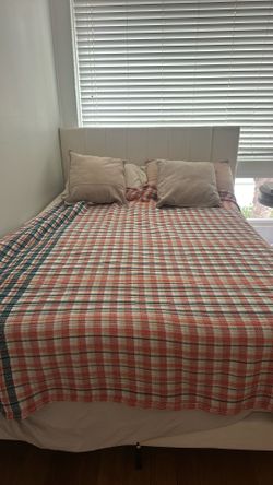 Full size bed frame and mattress
