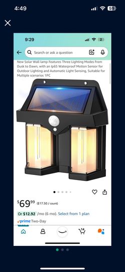 Solar Sensor light