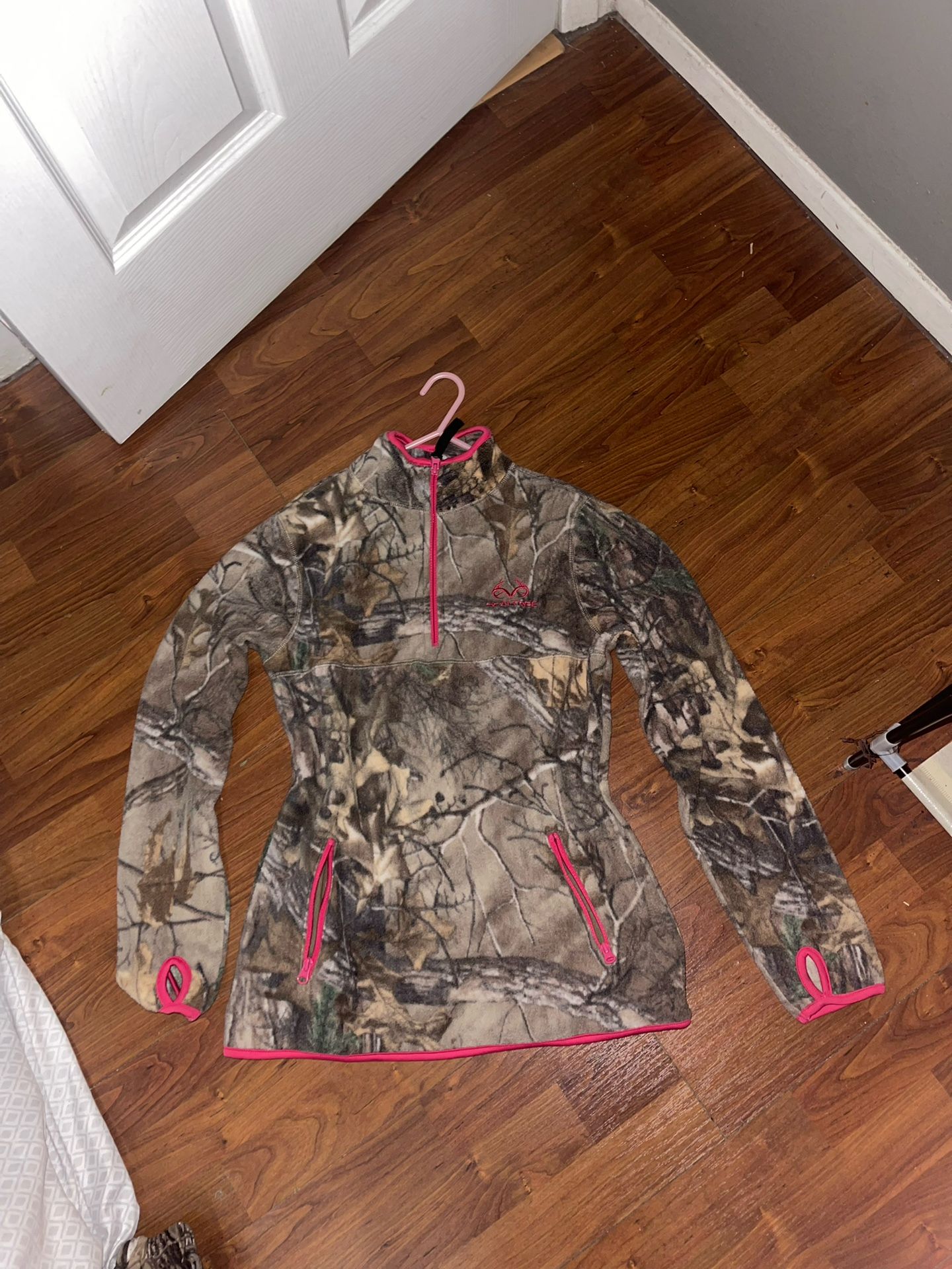 Real Tree Camo Jacket With Pink Trim 