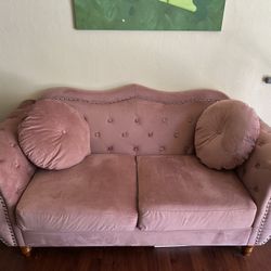 Pink Loveseat