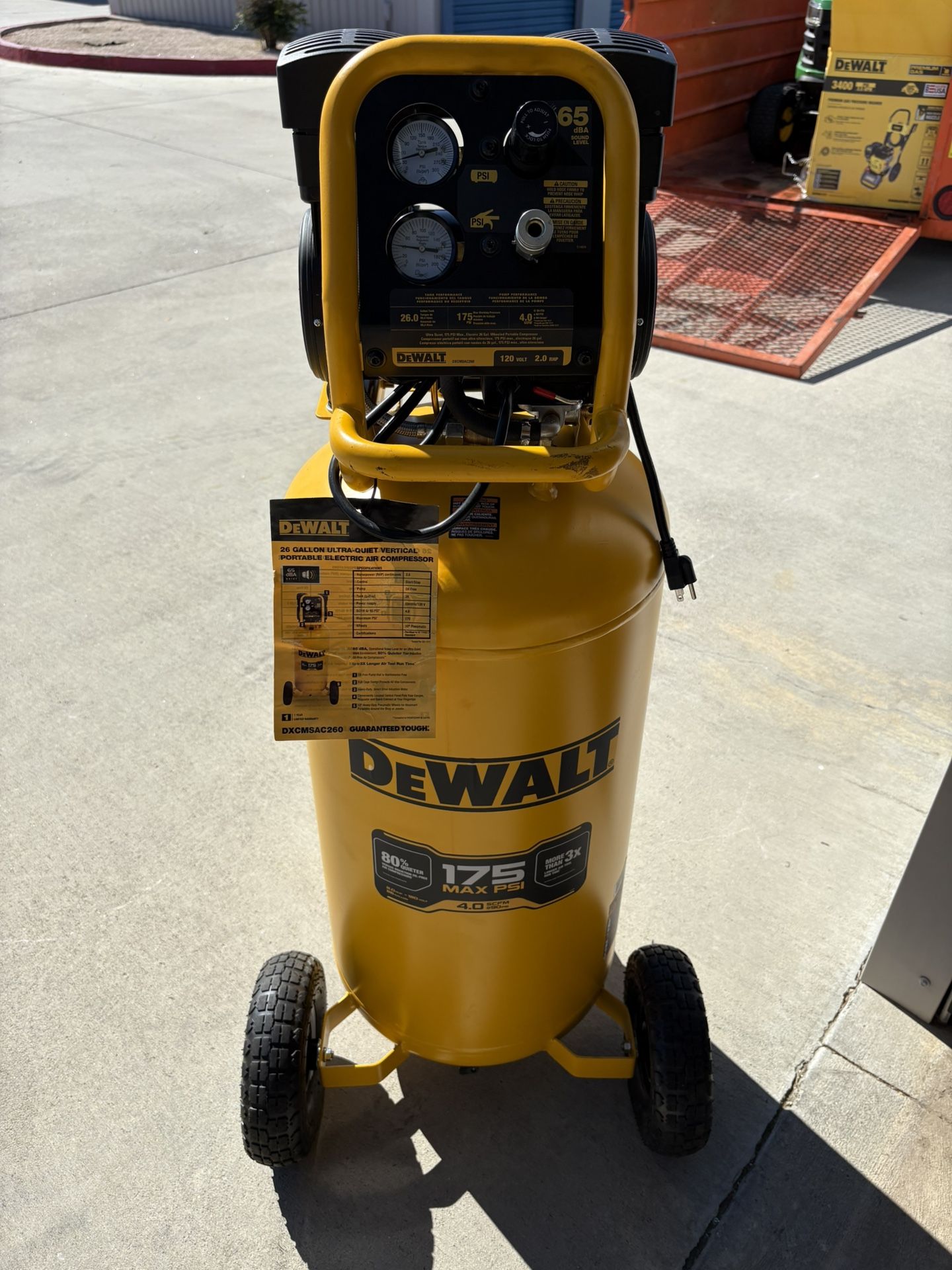 26 Gal. 175 PSI Ultra Quiet Portable Electric Air Compressor