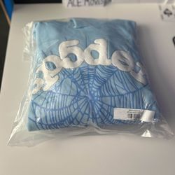 Sp5der Web Hoodie Sky Blue
