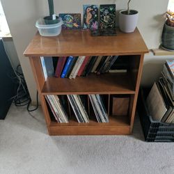 SHELF WITH RECORD STORAGE