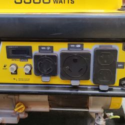 Like New Generator, Gas, 4375 Start watts, 3500 Cont Watts 