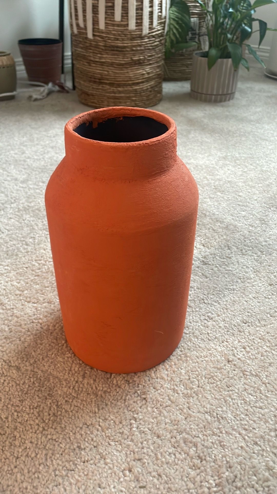 Terra cotta painted vase
