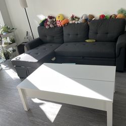Couch bed with storage