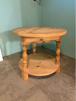 Wood end table