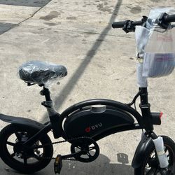 DYU Bicicleta eléctrica para adultos y adolescentes, D3F Bicicleta eléctrica plegable de 14 pulgadas, bicicleta eléctrica de ciudad de cercanías con m