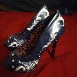 Too Fast Brand Skull High Heels Size 7