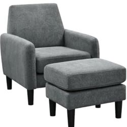 Upholstered Armchair Fabric joot/Velvet (33.5'' H X 29'' W X 30.75'' D) for Living Room, Bedroom, Guest Room, Study Room (Dark-Grey