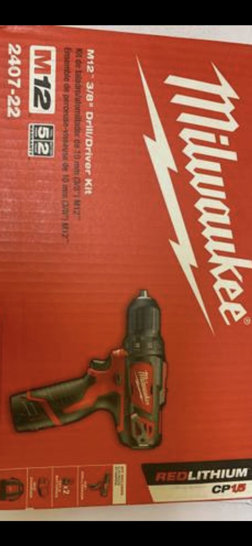 Milwaukee M12 12-Volt Lithium-Ion Cordless 3/8 in. Drill/Driver Kit Tw