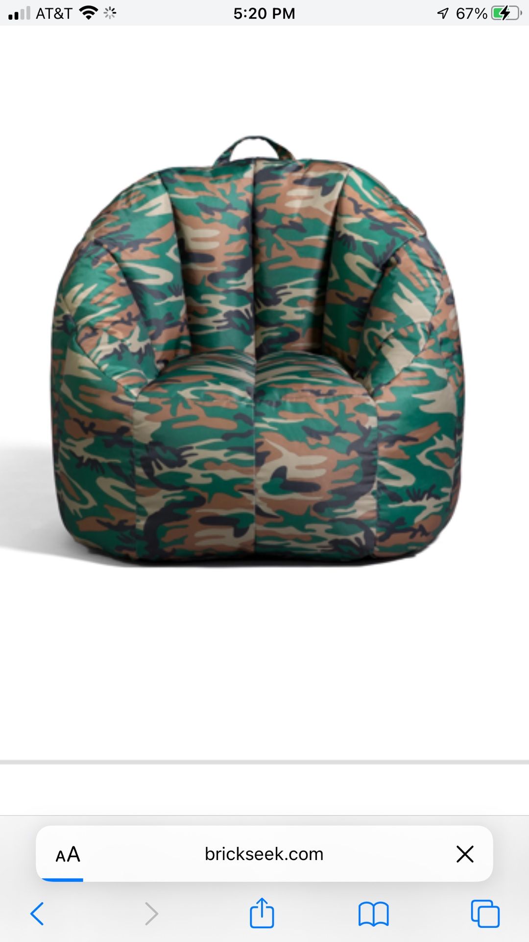 NEW Structured Camo Bean Bag Chair (3 Available)