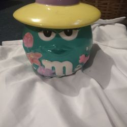 Vintage Collectable M&M Green Cookie Jar