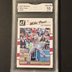 Angels Mike Trout Graded 10 Baseball Card 