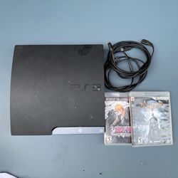 Sony PlayStation 3 PS3 Slim Bundle with Bleach Batman & Power Cord