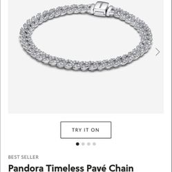 Pandora Timeless Pave Chain Bracelet 