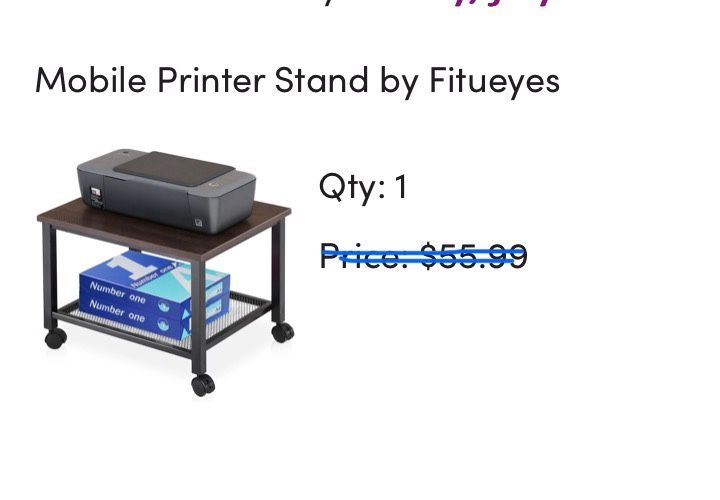 Printer Stand (w/wheels)