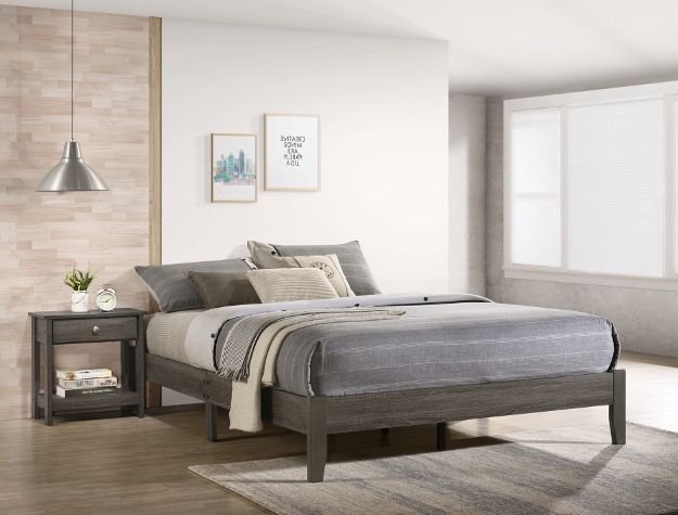 Queen Platform Bed W. Ortho Mattress Included