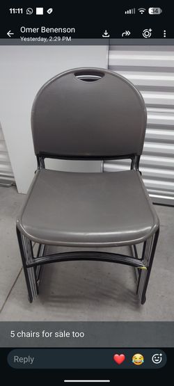 Compact Plastic Stack Chairs (5 total)