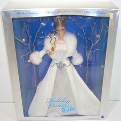 Mattel 3 Barbie Dolls Holiday Visions Winter Princess Sapphire Dream