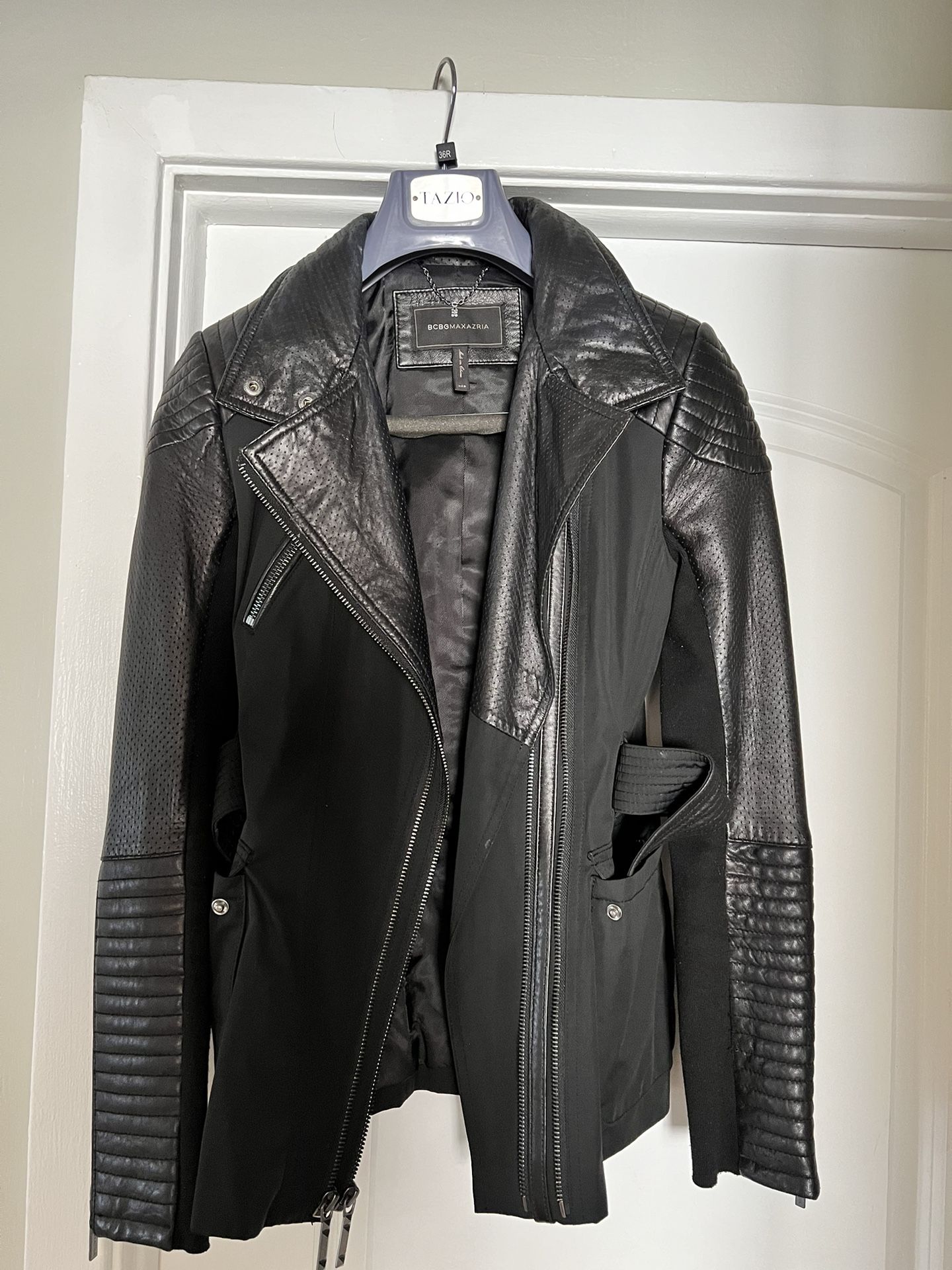 Leather jacket BCBGMAXAZRIA
