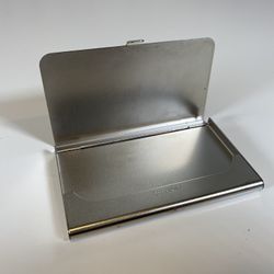 Sleek Design Aluminum Business Card Holder - Great Condition!