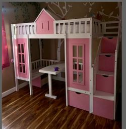 Twin bunk bed convertible design