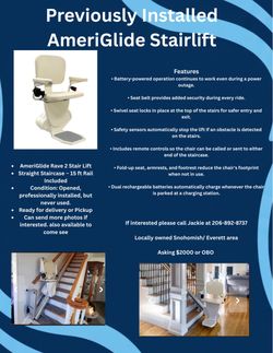 Ameriglide Chair Lift NEW