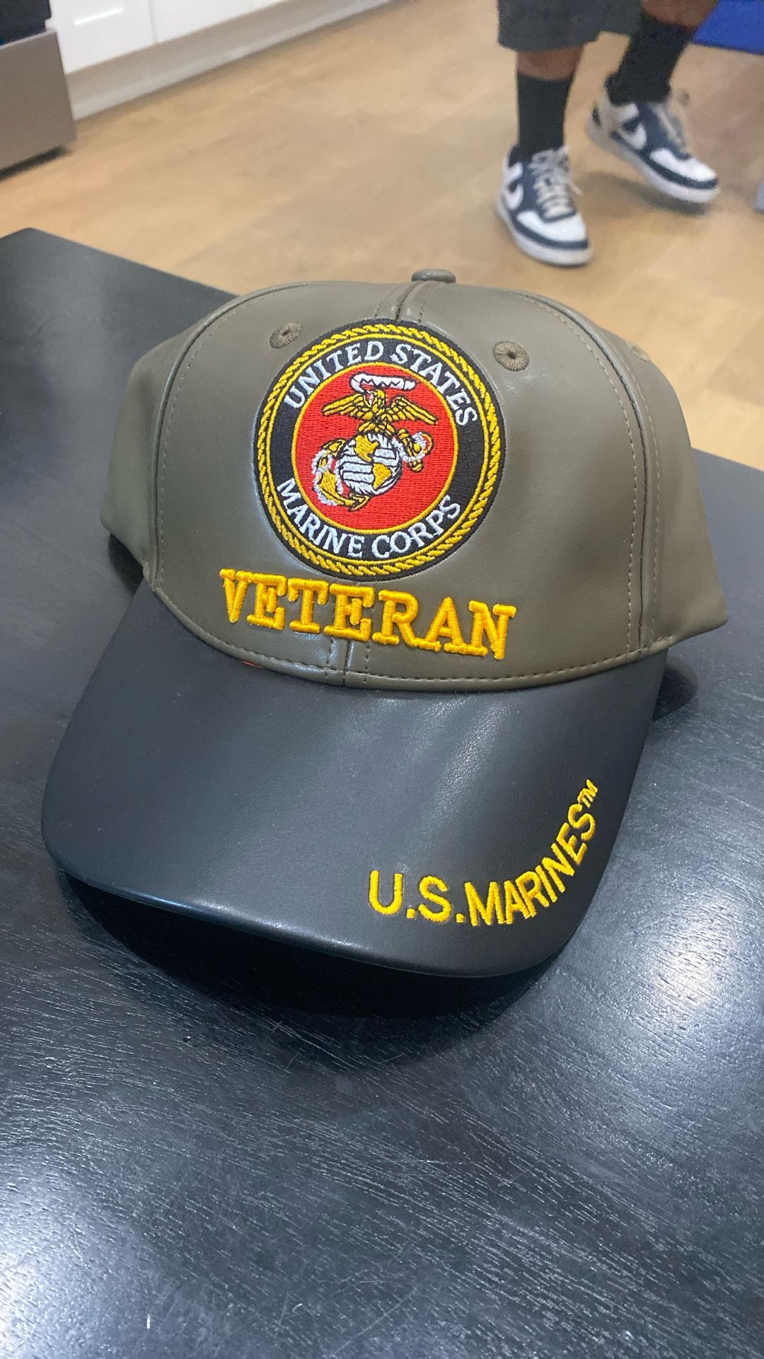 U.S Marine Leather Green Hat