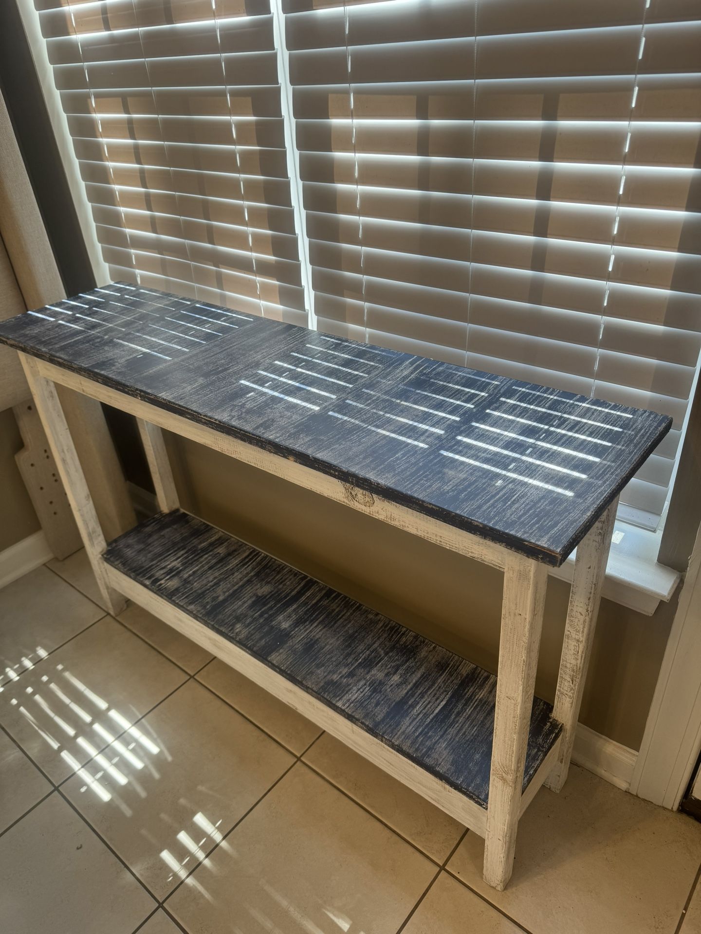 Blue And White Console Table