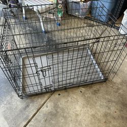 New Wire Collapsible Dog Crate - L - Black - Boots & Barkley