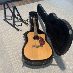 Fender Acoustic Guitar with Case and Stand