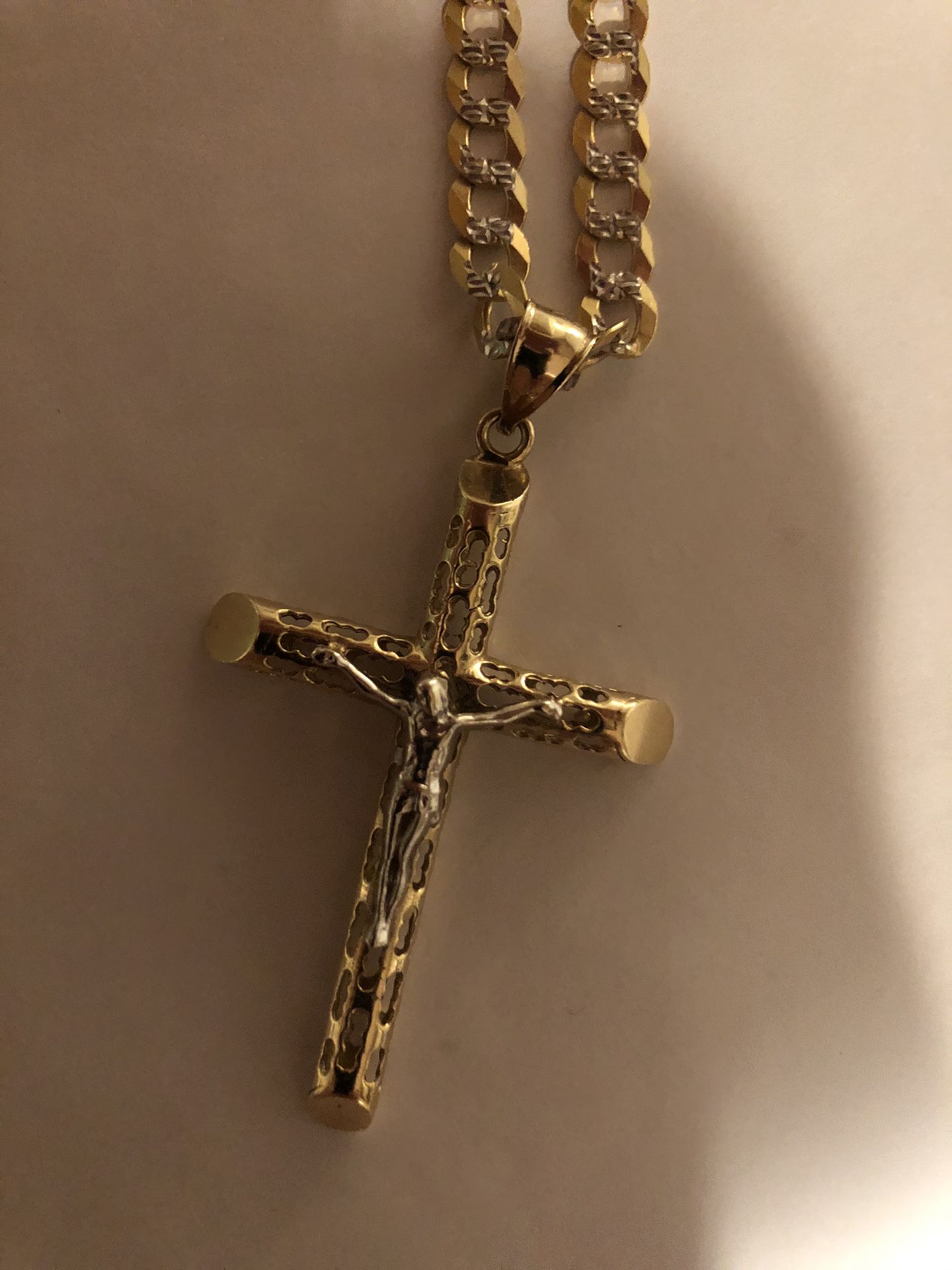 Gold chain with cross