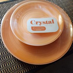NEW Crystal Plastic Plates 16 - 7" Plates And 16 - 10" Plates