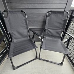 Set Of 2 Reclining Patio Chairs 