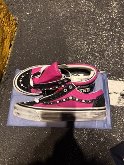 Vans Low-Top Sneakers Pink Black Studded