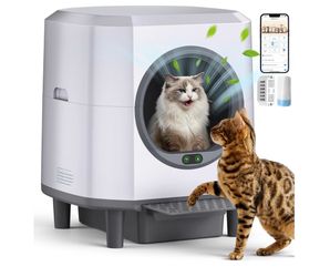 Self Cleaning Litter Box,90L Automatic Litter Box Self Cleaning with App-Control,Odor Control,Safety Sensor,Garbage Bags for Multiple Cats, Large Cat(