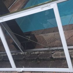 39.5 x 79.5 Stainless Aluminium Frame Hinged Swing Screen Door & hardware patio pool cage deck storm