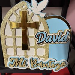 Mi Bautizo Cake Topper