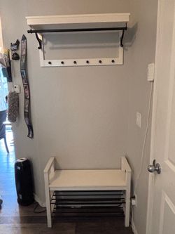 IKEA Coat/Hat Rack and Bench with Shoe Storage Set