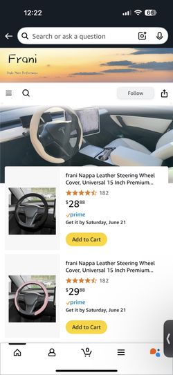 Luxury Leather Steering Wheel Cover-$20