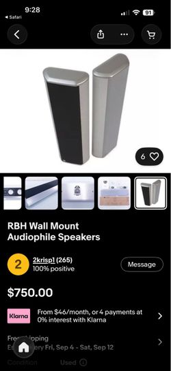 RBH Wall Mount Audiophile Speakers