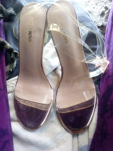 $10 For These Size 7.5 Brand New Clear High Heels