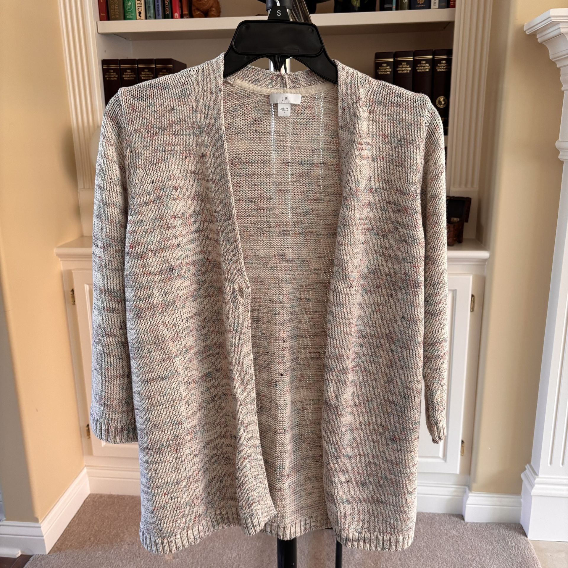 J. Jill Women’s One Button Cardigan with 3/4 sleeves