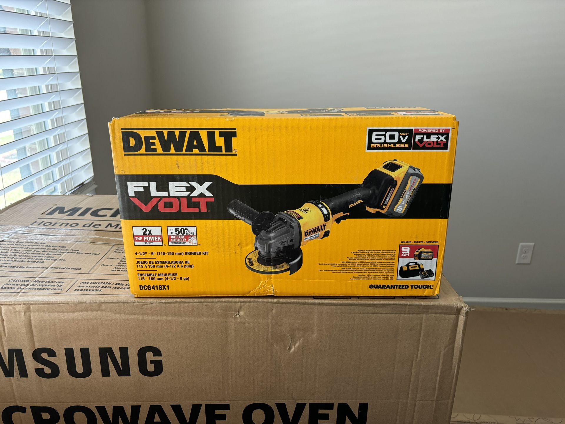 Dewalt Angle Grinder 60V With 9.0 Ah Battery NEW IN BOX